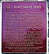 Fort Saint-Jean plaque by Historic Sites and Monuments Board of Canada.jpg