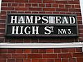 Hampstead High Street Sign