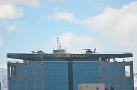 Helipads In Use at Wells Fargo Center