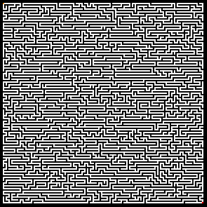Horizontally Influenced Depth-First Search Generated Maze