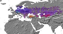 Indo-european languages - expansion 2000 BC - map