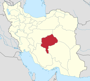 Location of Yazd Province within Iran