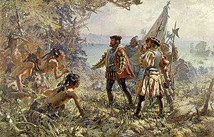 Jacques Cartier rencontre les indiens de Stadacone, 1535