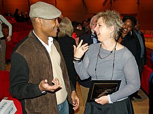 Jeff Rivera and Amy Cheney at the Librarian Awards