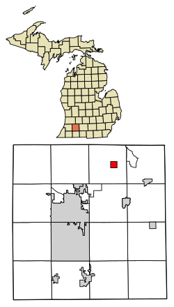 Location of Richland, Michigan