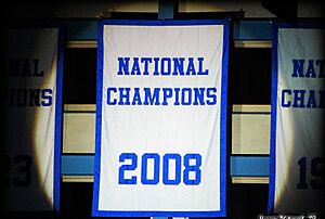 Kansas men's basketball 2008 NCAA championship banner, Nov-18-08