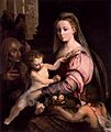 Lambert Sustris - Virgin and Child with St Anne and the Infant St John - WGA21982