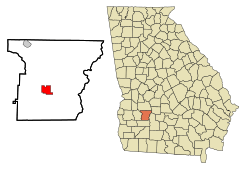 Location in Lee County and the state of Georgia