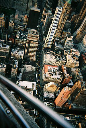 Looking down from Empire State Building