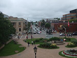 Looking out at Queens Square from Province House Charlottetown
