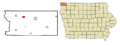 Lyon County Iowa Incorporated and Unincorporated areas Lester Highlighted