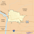 Map of Covington, Indiana