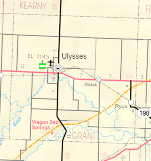 KDOT map of Grant County (legend)