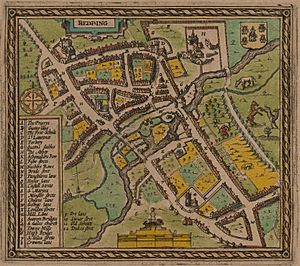 Map of Redding by John Speed, 1611