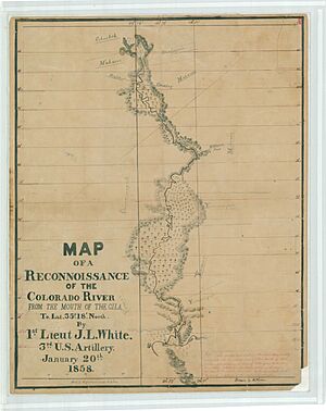 Map of a Reconnaissance of the Colorado River From the Mouth of the Gila - NARA - 93193141