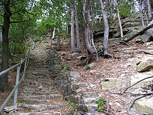 Mill Bluff State Park stairs