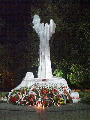 Monte Cassino Monument - night