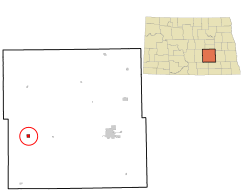 Location of Medina, North Dakota