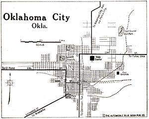 Oklahoma City map 1920