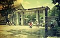 Porch of the south gate of Beijing university in the aftermath of the 1989 June 4th incident in Bejing