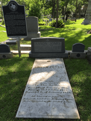 President Anson Jones' grave site