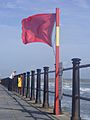 Red flag at beach