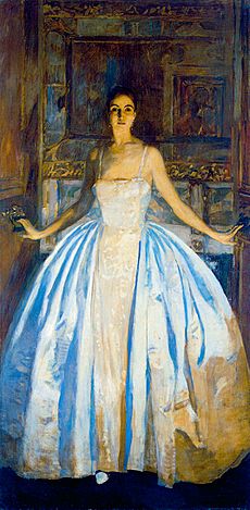 Ritratto dalla Marchesa Malacrida (1926) by Ettore Tito - Madame de Pompadour version