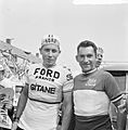 Ronde van Nederland, start te Amstelveen, Jacques Anquetil (links) en Jean Stabl, Bestanddeelnr 917-7570
