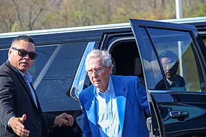 Senator Mitch McConnell in Kentucky on Oct. 30, 2024