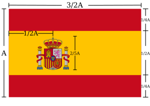 Spain flag construction sheet
