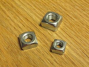 Square nuts from Ace Hardware, Concord MA