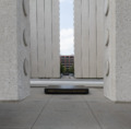 The John Fitzgerald Kennedy Memorial, a monument to U.S. President John Fitzgerald Kennedy in the West End Historic District of downtown Dallas, Texas LCCN2015631022