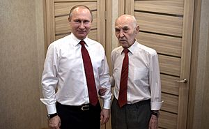 Vladimir Putin and Lazar Matveev (08-05-2017)
