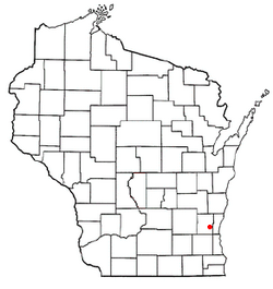 Location of Jackson, Washington County, Wisconsin