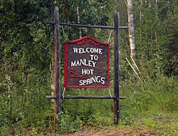 Manley Hot Springs welcome sign