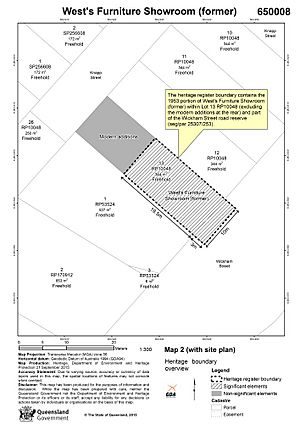 West's Furniture Showroom (former) - Boundary Map 2 (2015)