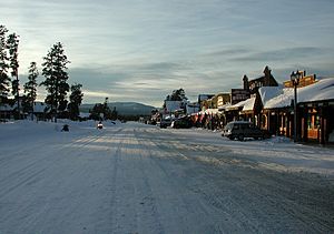 Yellowstone Avenue in winter