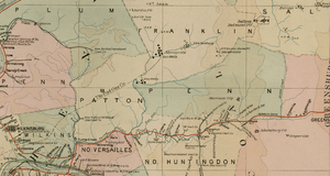 1884 Industrial map of Turtle Creek watershed