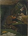 A Wireless-operator in an Armoured Command Vehicle Art.IWMARTLD2645