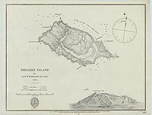 Admiralty Chart No 1113 Pitcairn Island, Published 1829