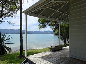 Arapaoa Bay from the house looking out onto the Coromandel Harbour