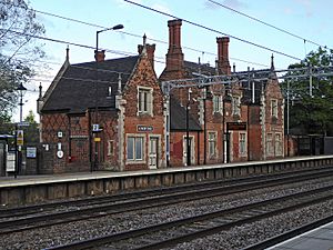 Atherstone railway station in Warwickshire, geograph 7055667 by Roger Kidd