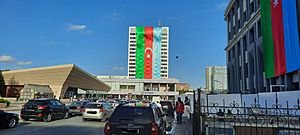 Azerbaijani flag in Baku during the conflict in Karabakh 28