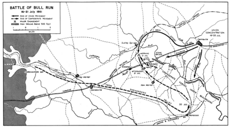 Battle of Bull Run map