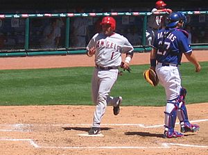 Benji molina scores a run