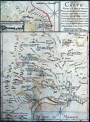 Carte Louisiane Benard de la Harpe 1724