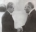 Ceausescu & Gorbachev 1985