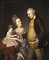 Charles Willson Peale, American - Portrait of John and Elizabeth Lloyd Cadwalader and their Daughter Anne - Google Art Project