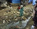 Children and open sewer in Kibera