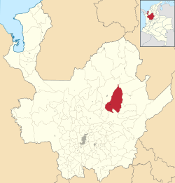 Location of the municipality and town of Amalfi in the Antioquia Department of Colombia